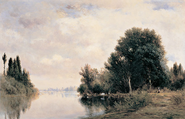 Reflections on a Lake painting